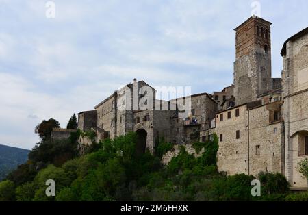 Narni (Italy) - A suggestive medieval town in stone over the hill, with great castle and many church, in Umbria region, central Italy Stock Photo