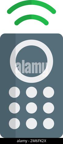 Modern remote control icon. Remote control device and radio waves. Editable vector. Stock Vector