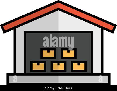 Warehouse icon. Storage. Warehouse operator. Editable vector. Stock Vector