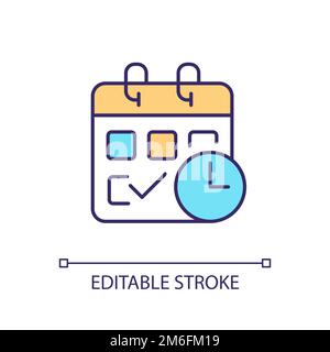 Time management RGB color icon Stock Vector
