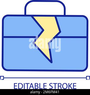 Unemployment RGB color icon Stock Vector