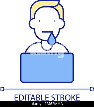 Procrastinator RGB color icon Stock Vector