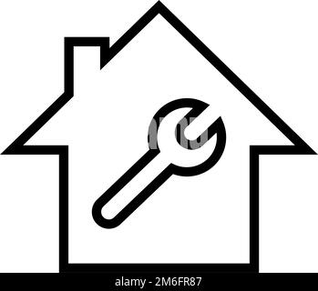 House Maintenance. Construction Home Flat Vector Icon. Simple Solid 