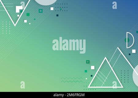 Green blue abstract geometric background vector Stock Vector