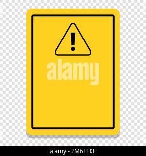 Warning card icon. Caution card. Exclamation mark and copy space. Editable vector. Stock Vector