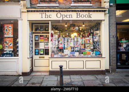 London- December 2022: The Open Book shop in Richmond, one of many independent stores in the town centre in south west London Stock Photo