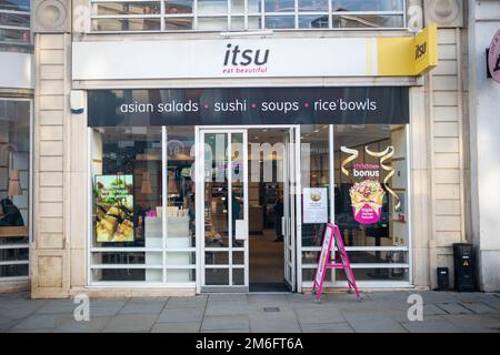 London- December 2022: Itsu branch in Richmond- a British chain of Asian restaurant / takeaways Stock Photo
