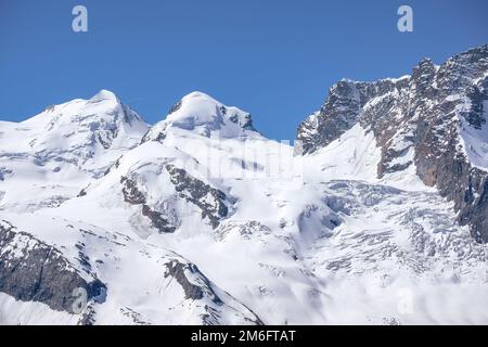 Paranimic Ridge Alpine mountain ridge on border of Switzerland and Italy. Beautiful ...
