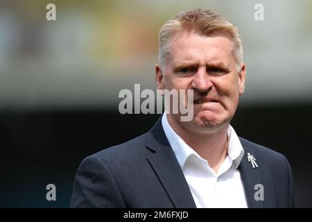 Brentford Manager Dean Smith - Brentford v Blackburn Rovers, Sky Bet Championship, Griffin Park, London - 7th May 2017. Stock Photo