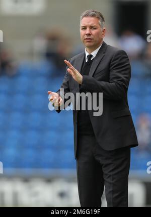 Manager of Doncaster Rovers, Darren Ferguson - Colchester United v Doncaster Rovers, Sky Bet League Two, Weston Homes Community Stadium, Colchester - 14th April 2017. Stock Photo