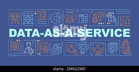 Data as service word concepts blue banner Stock Vector Image & Art - Alamy