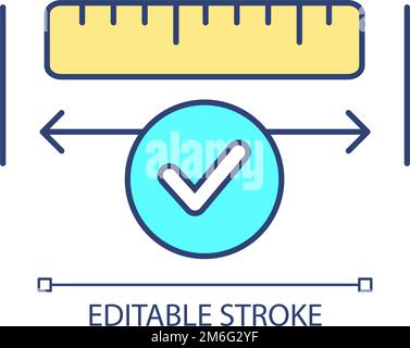 Keep safe distance RGB color icon Stock Vector