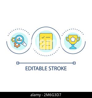 Business tasks planning loop concept icon Stock Vector
