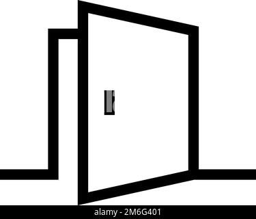 Open door icon. Entrance. Editable vector. Stock Vector