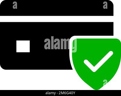 Credit card verification icon. Credit card security. Editable vector. Stock Vector