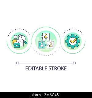 HR management loop concept icon Stock Vector