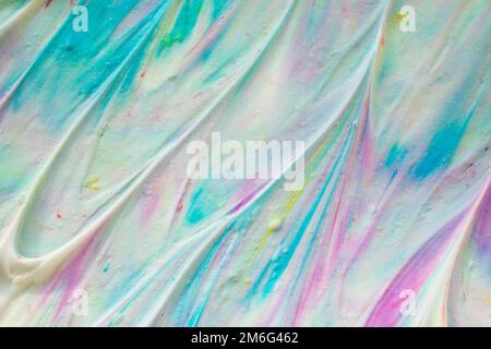 Photograph of a colored foam texture with soft vibrant colors in soft light Stock Photo