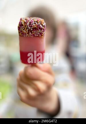 Delicious dessert with ice and fruit in the summer Stock Photo