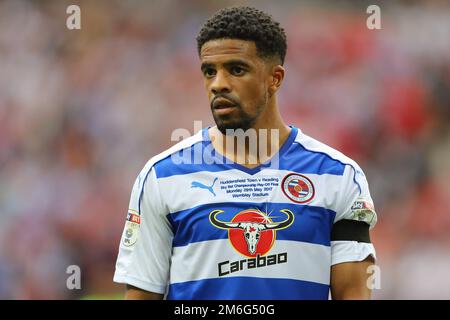 Garath McCleary of Reading - Huddersfield Town v Reading, Sky Bet Championship Play-Off Final, Wembley Stadium, London - 29th May 2017. Stock Photo