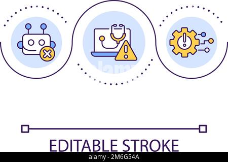 Telemedicine services issues loop concept icon Stock Vector