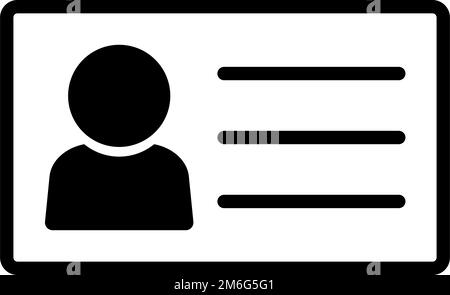 Photo ID card icon. Photo identification. Editable vector. Stock Vector