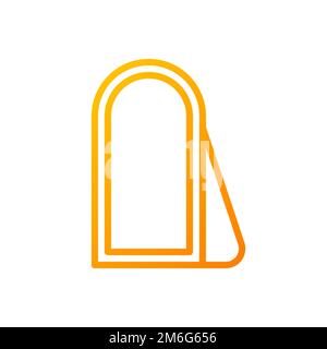 Floor mirror pixel perfect gradient linear vector icon Stock Vector