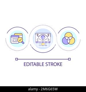 Data transparency loop concept icon Stock Vector