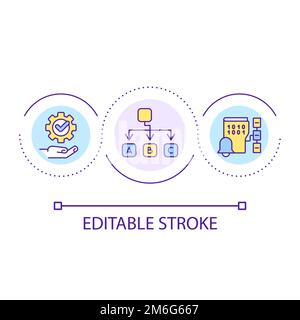 Structured programming loop concept icon Stock Vector