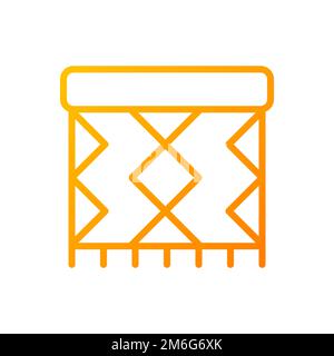 Rug pixel perfect gradient linear vector icon Stock Vector