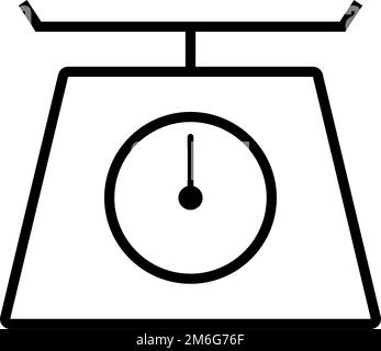 Scale Icon. Weighing instrument. Editable vector. Stock Vector