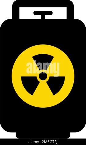 Nuclear gas can icon. Dangerous item. Editable vector. Stock Vector