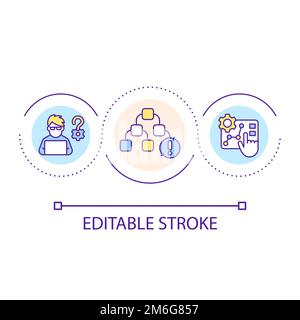 Solving coding problems loop concept icon Stock Vector