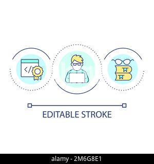 Learning programming loop concept icon Stock Vector