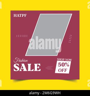 fashion social media post template. Stock Vector