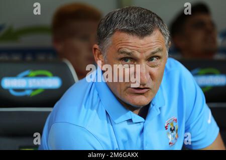 Manager of Coventry City, Tony Mowbray - Norwich City v Coventry City, English Football League Cup second round, Carrow Road, Norwich - 23rd August 2016. Stock Photo