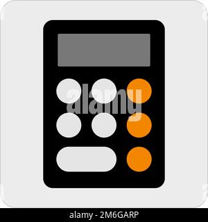 Calculator icon. Computer calculation machine. Computation. Editable vector. Stock Vector