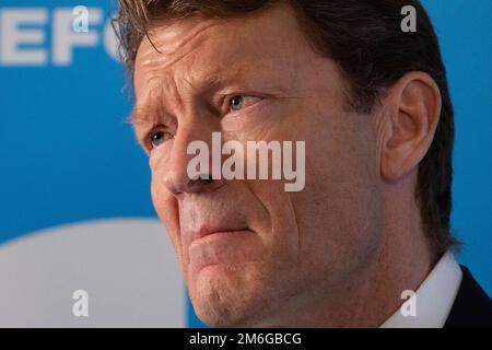 London ,United Kingdom 04/01/23. Richard Tice leader of Reform UK sets out a challenge to the Tories for 2023 at a press conference at the Conrad Hote Stock Photo