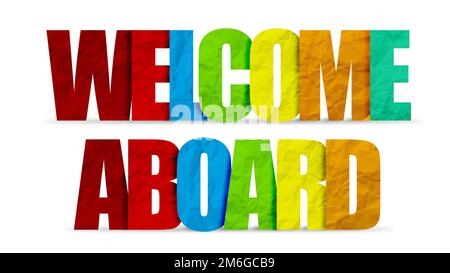 Welcome Aboard - illustration concept Stock Photo