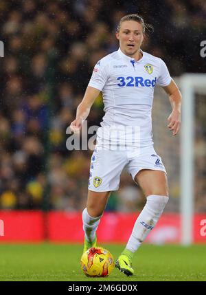 Luke Ayling of Leeds United - Norwich City v Leeds United, Sky Bet Championship, Carrow Road, Norwich - 5th November 2016. Stock Photo