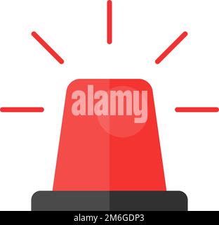 The flasher icon. Police and ambulance, alarm, beacon symbol. Flat ...