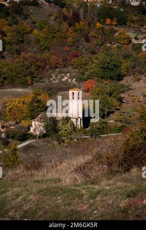 Landscape Lago di Fiastra in Marche region Stock Photo