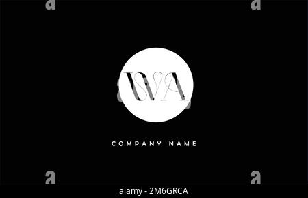 WA, AW Abstract Letters Logo Monogram Stock Vector