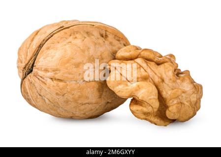 Ripe walnut close up Stock Photo