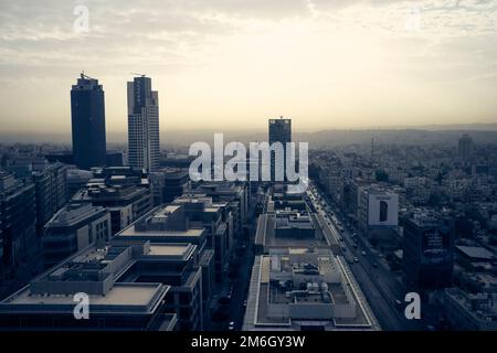 A view of the city of Amman, Jordan from above Stock Photo