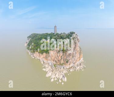 Poyang Lake landscape of shoes hill Stock Photo