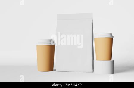 Coffee Cup Bag Mockup