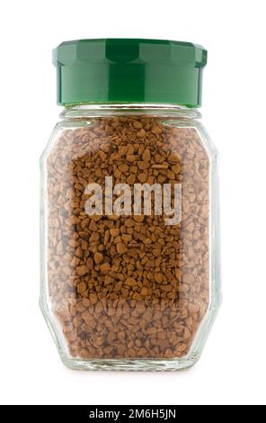 Jar of instant coffee isolated Stock Photo