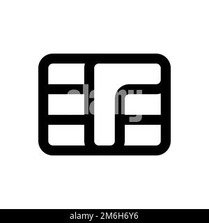 Credit card chip icon line isolated on white background. Black flat thin icon on modern outline style. Linear symbol and editable stroke. Simple and p Stock Vector