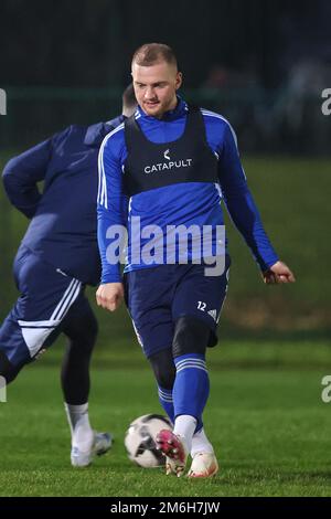 Petar Bockaj at the evening training of GNK Dinamo in Rovinj, Croatia on January 3, 2023. The first team of GNK Dinamo is in Rovinj, where they are making final preparations for the second part of the 2022/23 season.  Photo: Luka Stanzl/PIXSELL Stock Photo