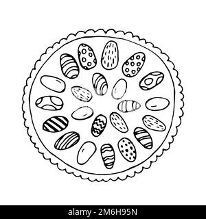 Vector plate with eggs Stock Vector